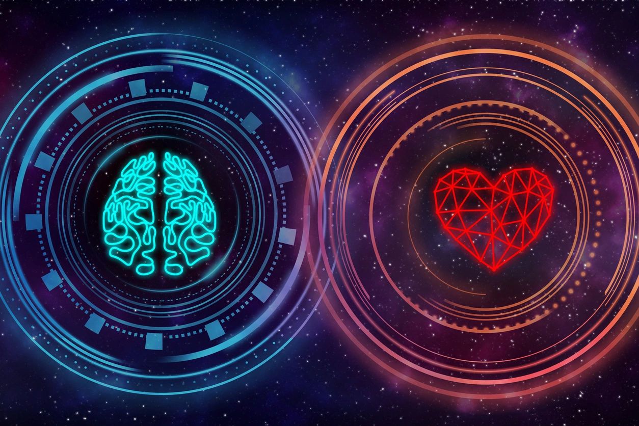 graphic with a brain and heart