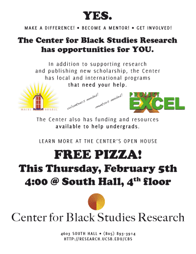 Undergraduate Open House flyer 