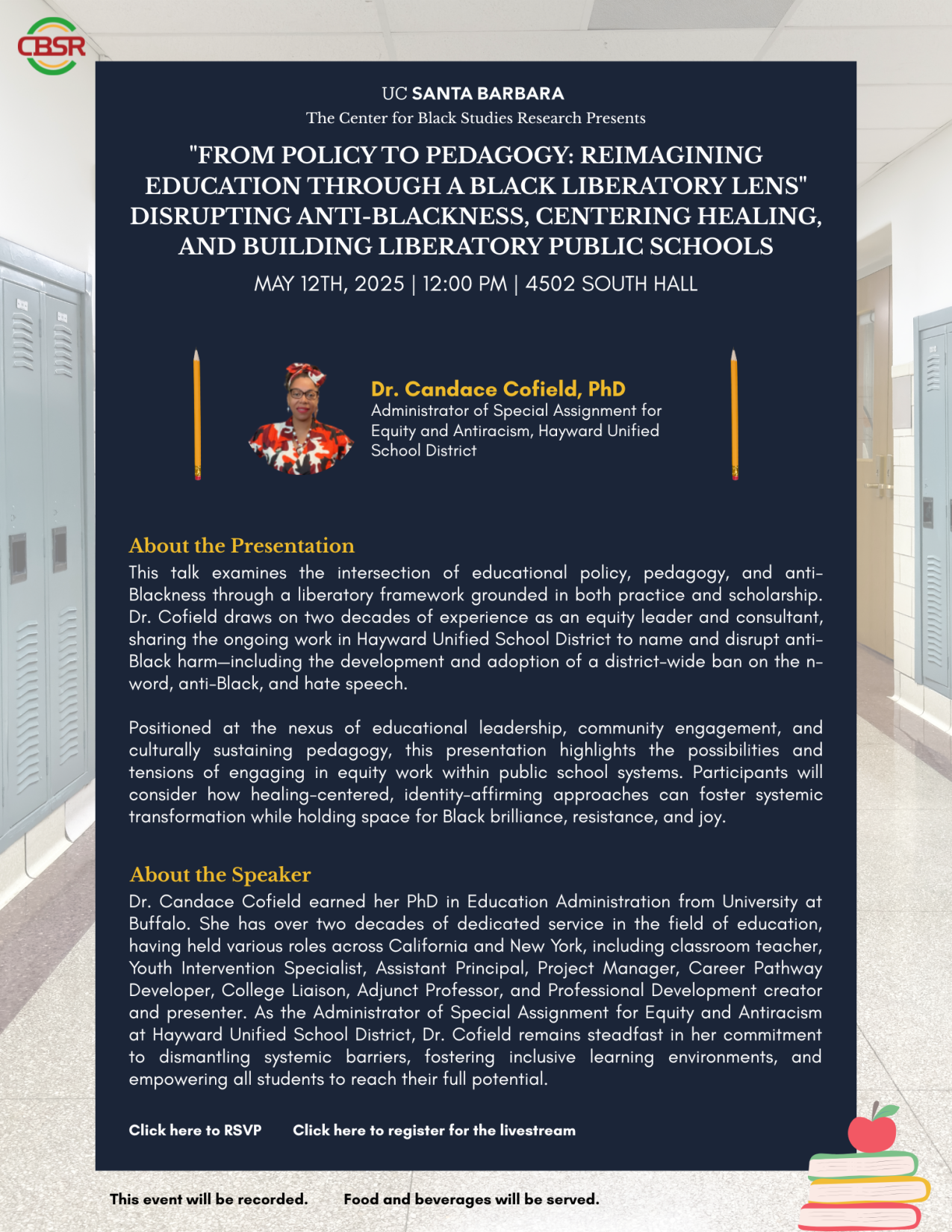 Dr. Candace Cofield Event Flyer