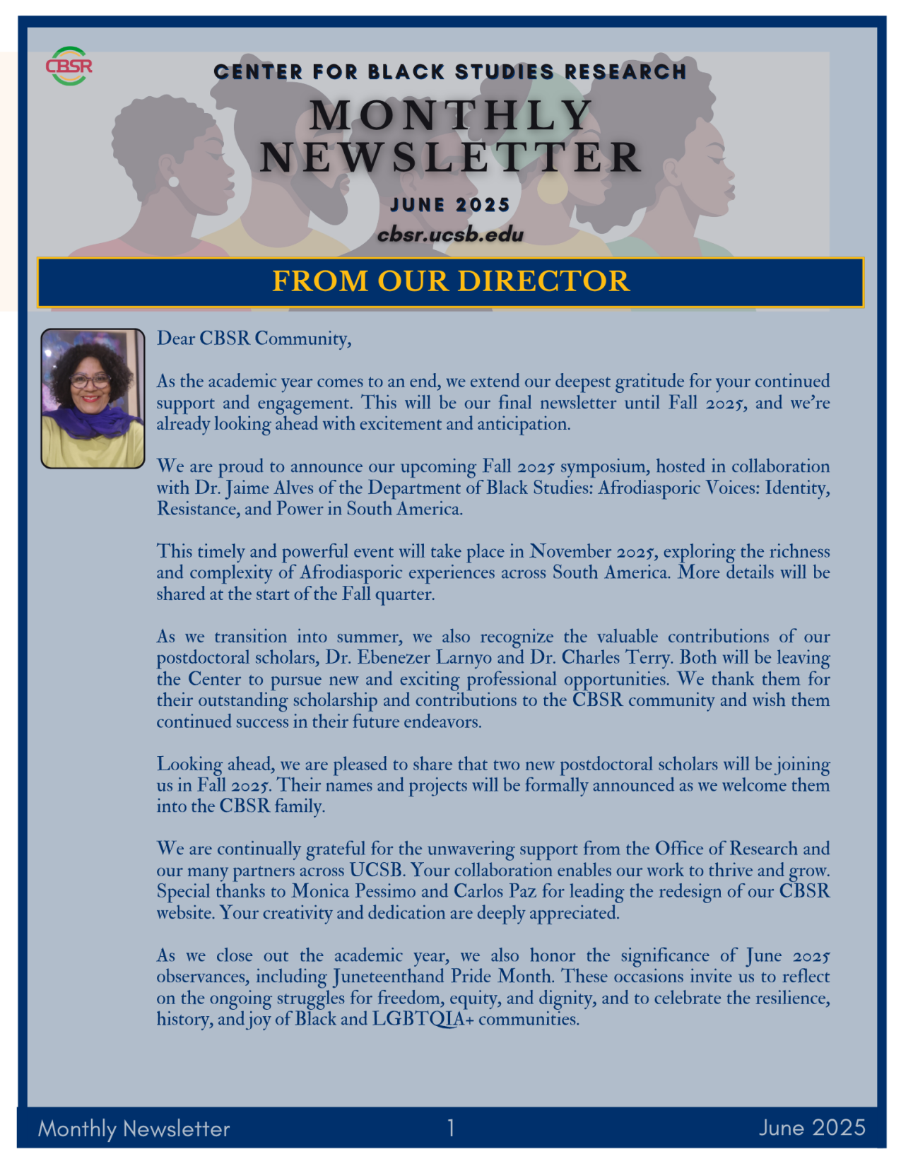 June 2025 Newsletter Cover Page