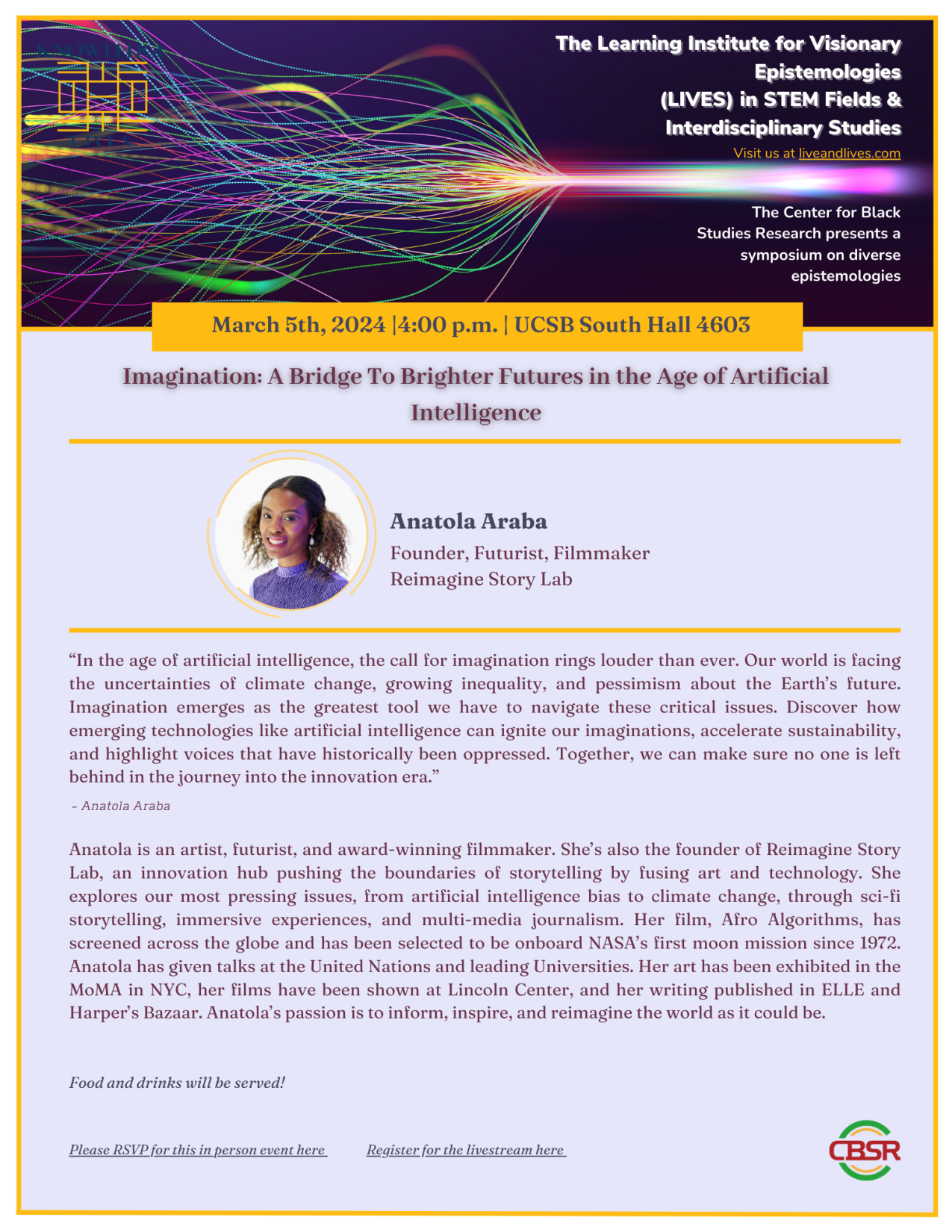  Anatola Araba Imagination: A Bridge to Brighter Futures Event Flyer