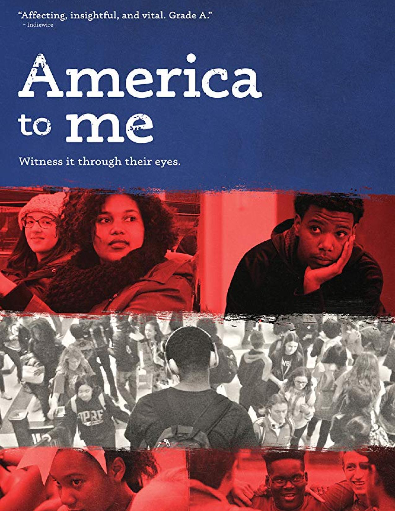 America to Me film poster featuring 6 photos of diverse high school students