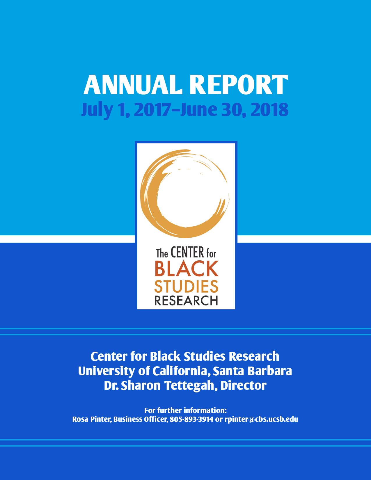 CBSR 2017–2018 Annual Report Cover